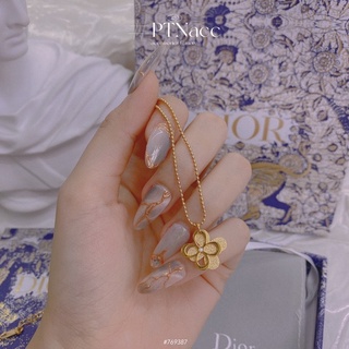 ᴾᵀᴺᵃᶜᶜ dây chuyền titan cỏ 4 lá chạm cát . hàng loại 1