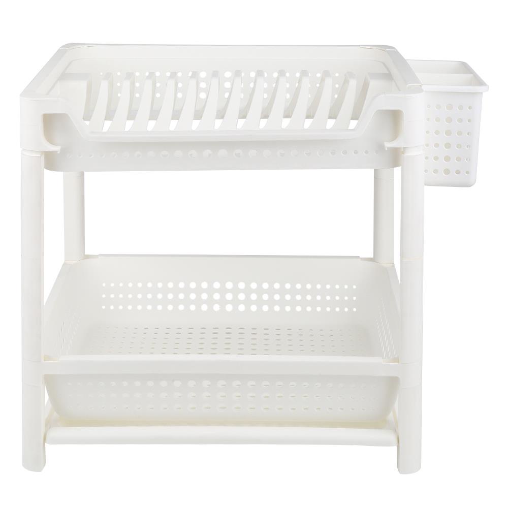 HomeBase KECH Kệ nhựa 2 tầng để chén dĩa có ngăn chứa nước Thái Lan HH-1796 W35.7xD51.8xH41.5cm