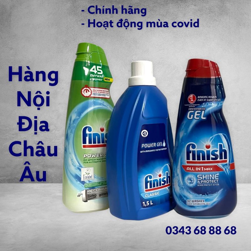 Gel rửa bát Finish [Sạch, thơm dịu, tiện dụng hơn viên, bột]