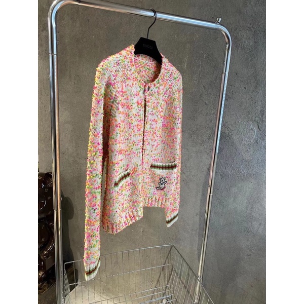 Áo khoác len nữ thiết kế mới độc đáo thương hiệu thời trang Gucci GG/GC Garden cao cấp