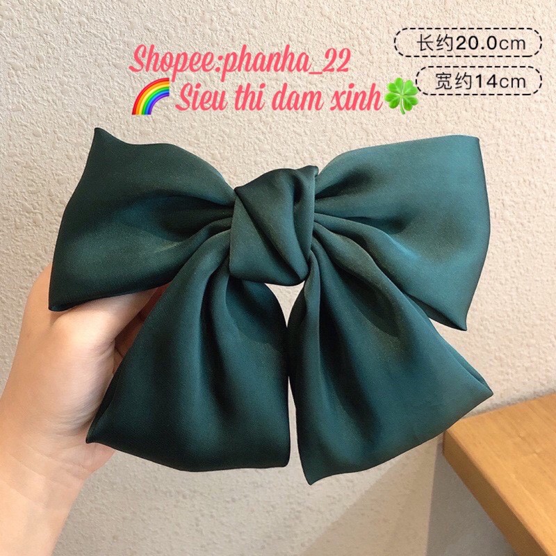 KẸP TÓC NƠ BẢN TORẺ NHẤT SHOPEEKẸP TÓC VẢI LỤA SATIN TIỂU THƯ SIÊU XINH,SIÊU PHẨM CHỤP HÌNH SỐNG ẢO