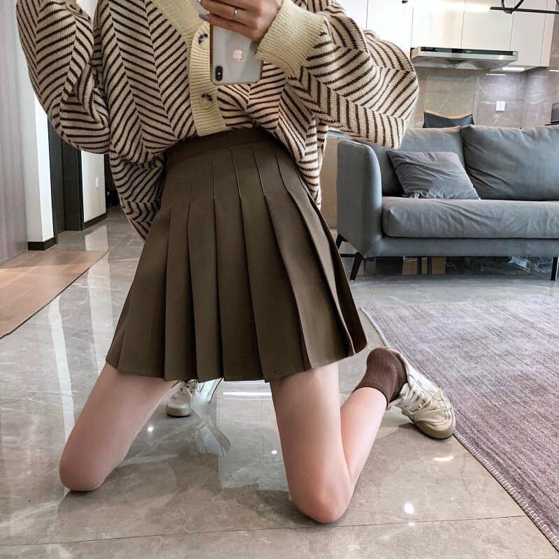 Chân Váy Xếp Ly Chân Váy Tennis Xếp Ly Ngắn Cạp Cao Có Quần Trong Chất Tuyết Mưa Dày Dặn | BigBuy360 - bigbuy360.vn