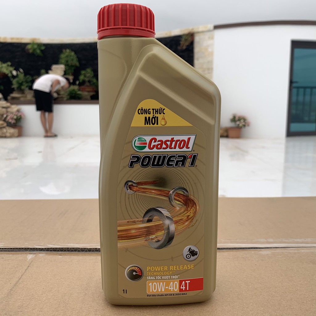 Dầu nhớt xe số Castrol Power 1 | Dầu nhớt Castrol xe số 10W40 4T dung tích 800ml - 1L