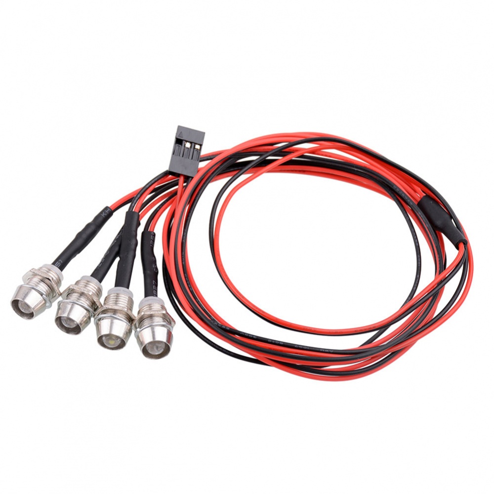 Bộ 4 Dây Đèn LED Điốt 3-9V Cho Xe Hơi Điều Khiển Từ Xa