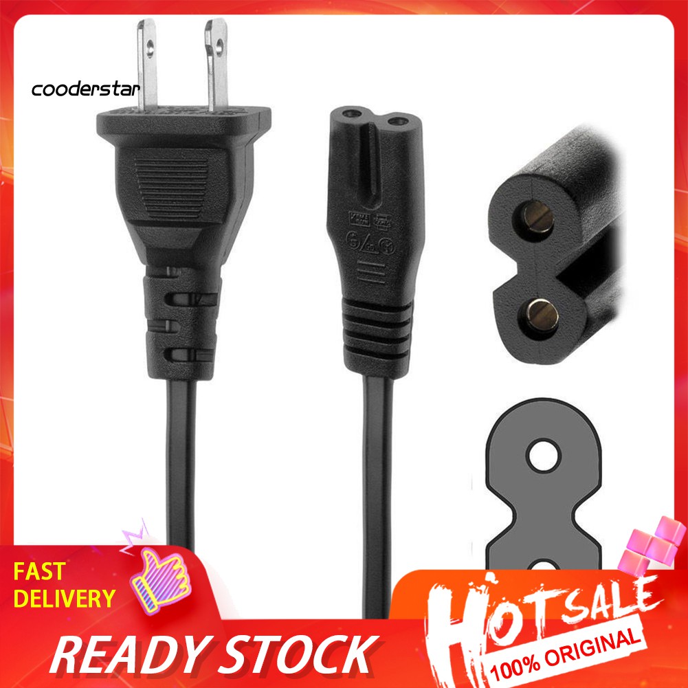 Dây cáp nguồn AC 2 đầu cắm US dùng cho laptop Sony Ps2 Ps3 chất lượng cao