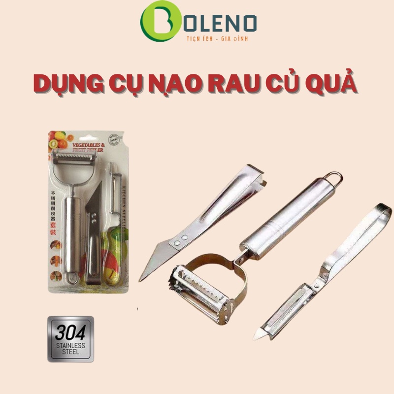 Set 3 dụng cụ bào nạo rau củ quả đa năng, căt tỉa nhổ lông gà tiện lợi