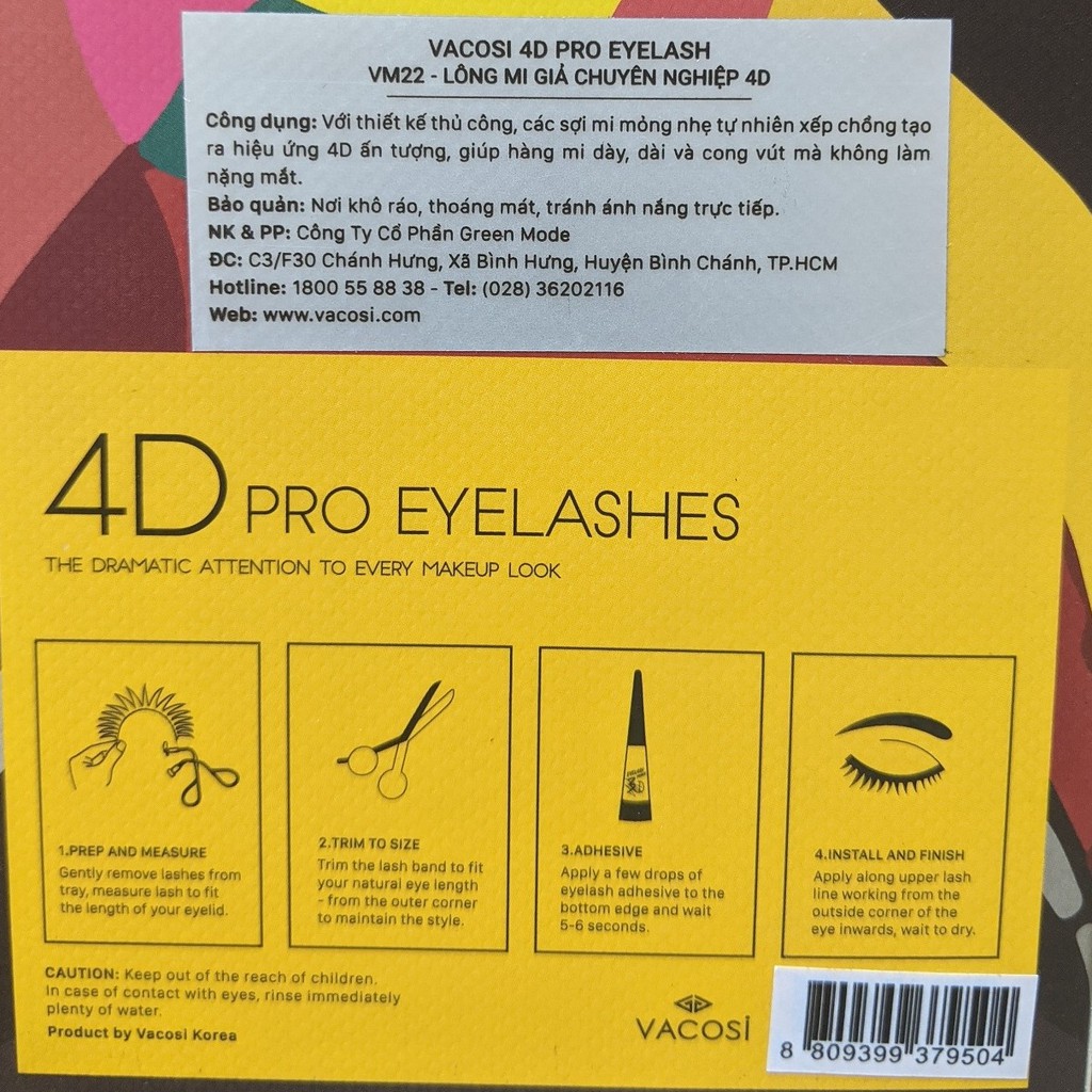 Lông mi giả 4D VACOSI PRO EYELASH