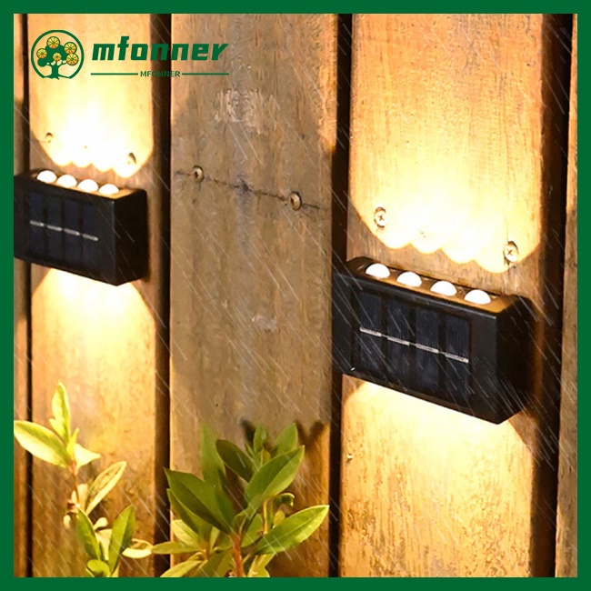 Bộ 2 Đèn Led Năng Lượng Mặt Trời Chống Nước Chiếu Sáng Lên Xuống Cho Sân Vườn/Ban Công Ngoài Trời