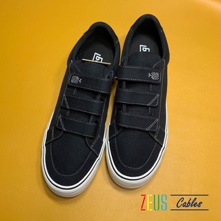 Giày Ananas BASAS HOOK N' LOOP - LOW TOP - BLACK/WHITE - SIZE 43