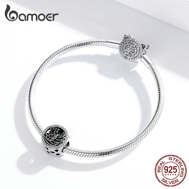 Hạt phụ kiện Bamoer bằng bạc thiết kế độc đáo sang trọng để làm trang sức