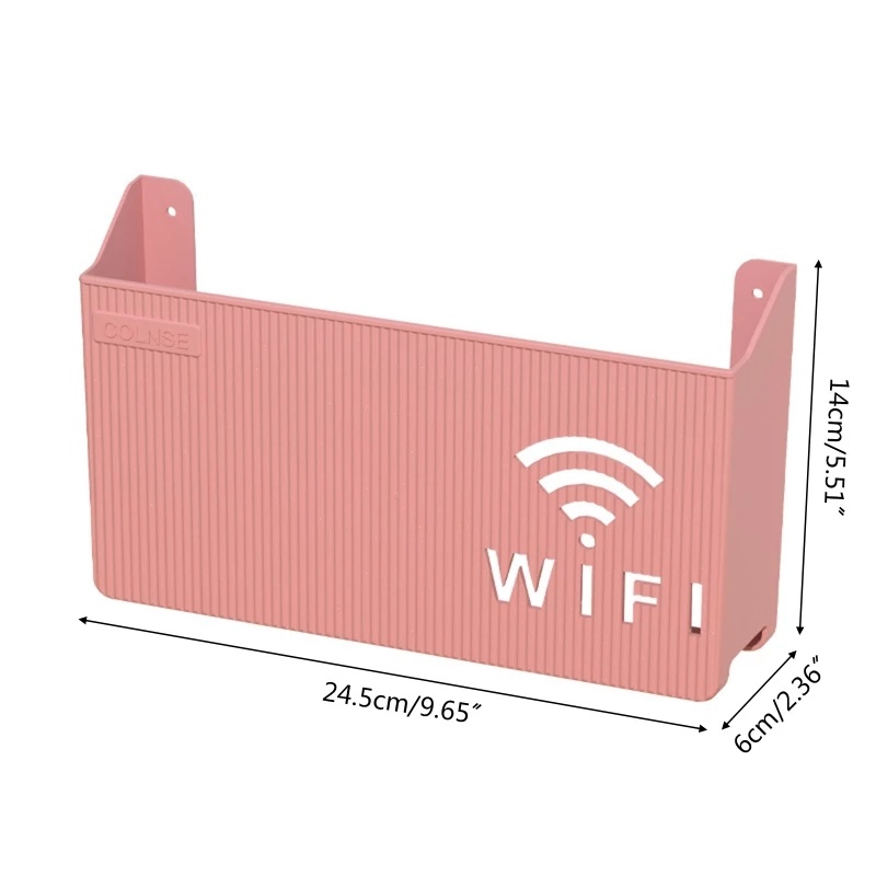 Kệ Bộ Định Tuyến Wifi Không Dây Hộp Đựng Đồ Hộp Sắp Xếp Bằng Nhựa Abs Treo Tường Cáp LIFE08