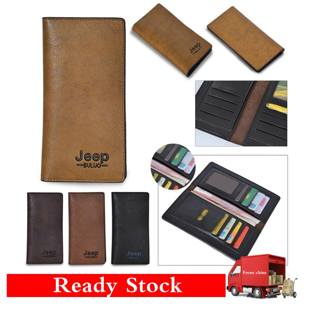 JEEP BULUO Ví Da Dài Cầm Tay Thời Trang Dành Cho Nam