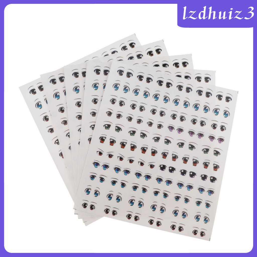 5X Cartoon Self-Adhesive Doll Eyes For DIY Scrapbooking Craft Toy Accessories