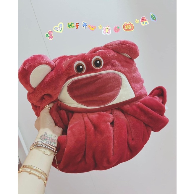 ‼ SẴN  SG ‼ Gấu mền Du Lịch Gấu Lotso Chính Hãng Minoso Thái Lan 🇹🇭140X90Cm- Di Di Lê- Sẵn Ship
