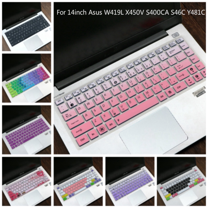 Miếng Dán Bàn Phím Silicon Mềm Siêu Mỏng Cho Laptop Asus W419L X450V S400Ca S46C Y481C Ốp