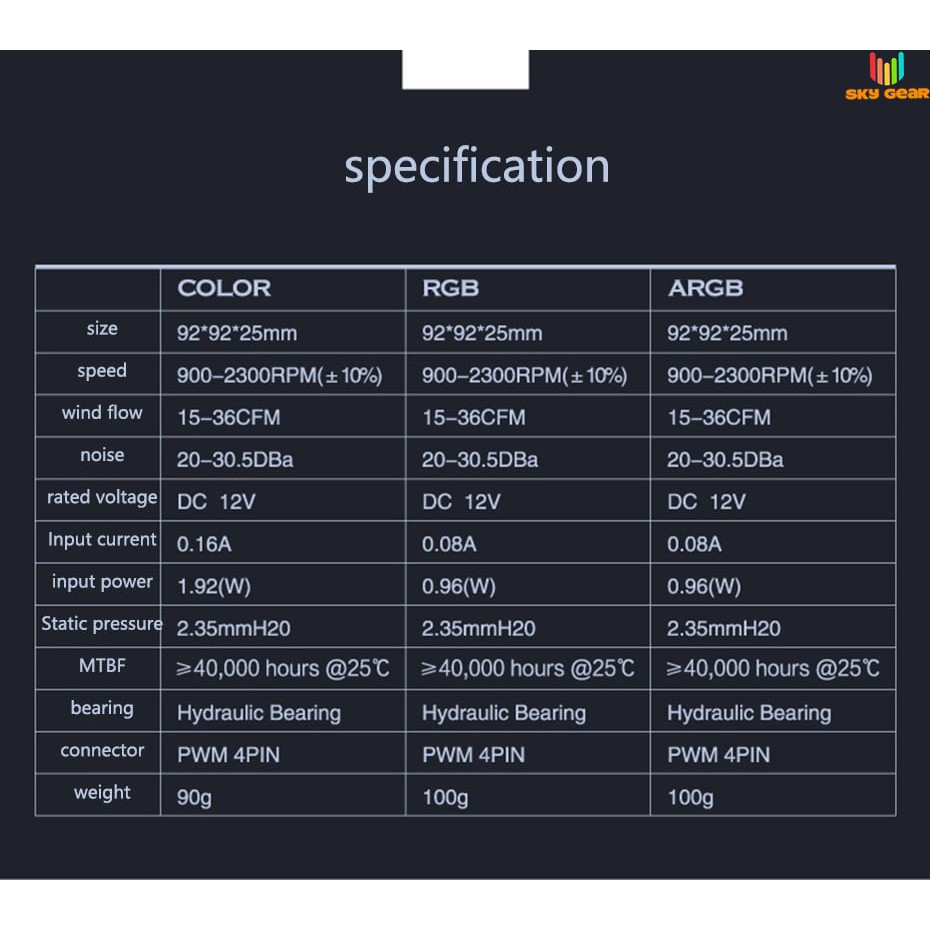 Quạt tản nhiệt Jonsbo FR-925 RGB /ARGB /COLOR
