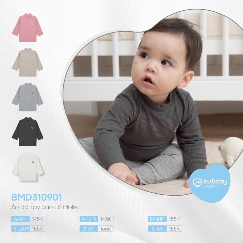 Bu baby - Áo dài tay cao cổ Molist BMD310901