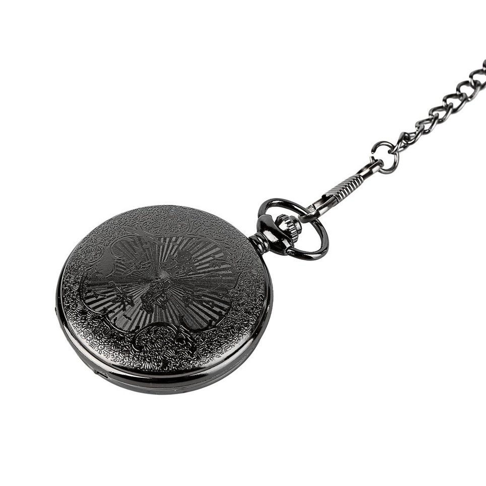 Unisex Steampunk Luxury Vintage Chain Quartz Pocket Watch Roman Pattern