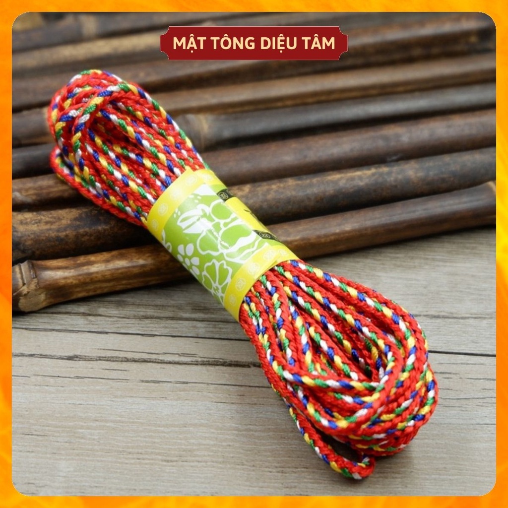 5 mét dây chỉ ngũ sắc tết vòng tay handmade phong thuỷ bình an may mắn