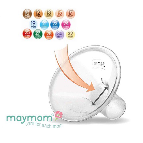 Phễu Hút Sữa Maymom Myfit, Phụ Kiện Thay Thế Máy Vắt Sữa Medela, Spectra, Avent, Unimom, Rozabi, Cimilre (1 cái)