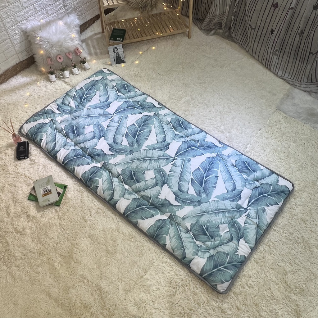 Đệm nằm cho bé đi học, nệm topper văn phòng, đi du lịch gấp gọn có túi sách tiện lợi kích thước 90x1m90