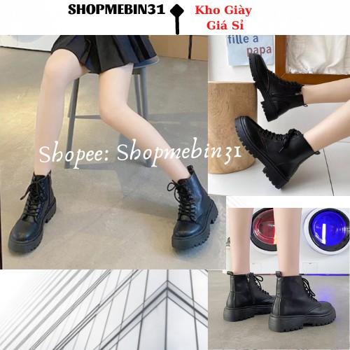 Giày Bốt Nữ Ullzang Hàn Quốc Boot Nữ Khoá Cạnh Cao Cổ Đế Răng Cưa Chiến Binh XC45 | BigBuy360 - bigbuy360.vn