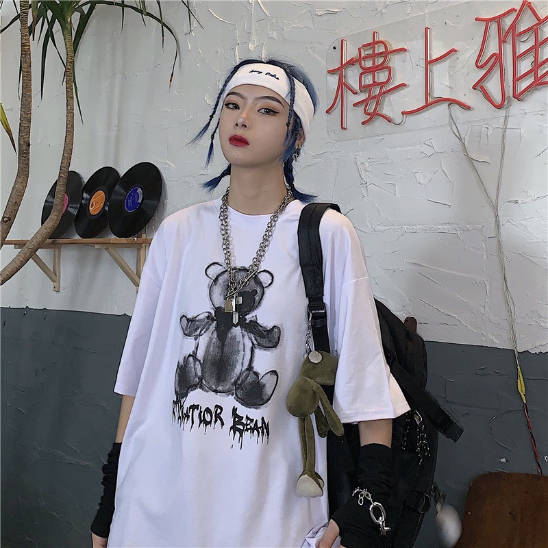 [Mã FAMARAL2 giảm 10K đơn 50K] Áo thun tay lỡ Unisex NEKOSG, áo phông form rộng HT69