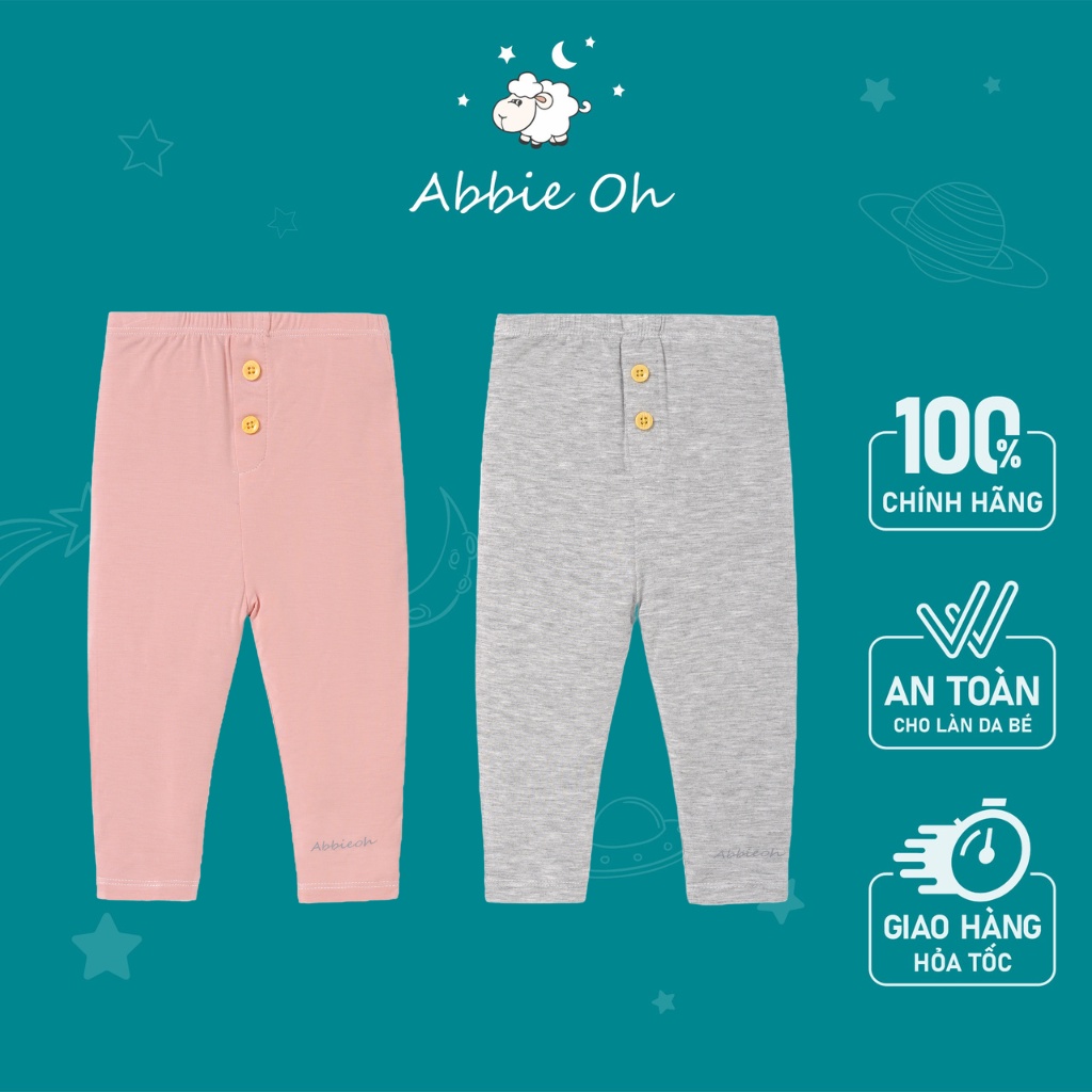 Quần Dài Legging Hai Khuy AbbieOh Cho Bé 0-3Y QD419 TMĐT