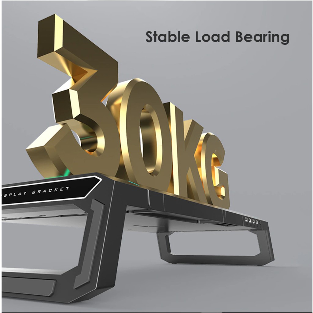 Kệ Màn Hình Máy Tính , Đế Đỡ Màn Hình máy tính Studio RGB Core Obsidian Black | BigBuy360 - bigbuy360.vn