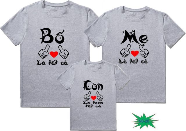 Áo gia đình ý nghĩa.   Giá sĩ chỉ 35k/áo