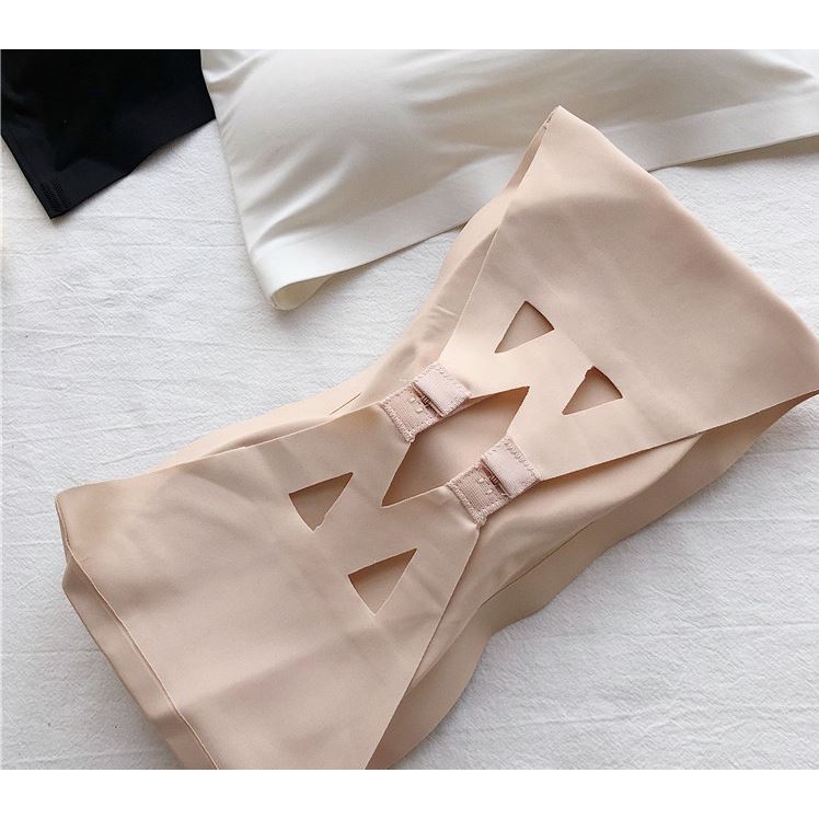 Áo ống không dây chất liệu lụa lạnh thoải mái thời trang phong cách quyến rũ cho nữ