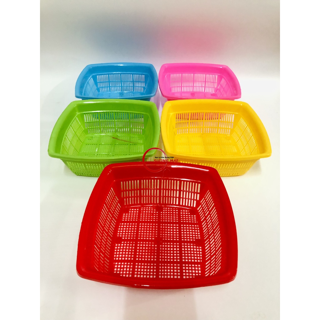 [Giá Sỉ] Bộ 10 Rổ Mùi nhựa Tròn Vuông Nhỏ Mini