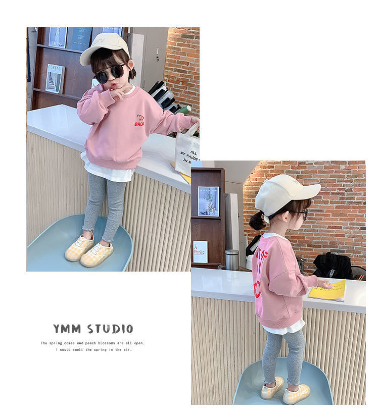 Áo Thun Cotton Tay Dài Họa Tiết Hoạt Hình Cho Bé Gái