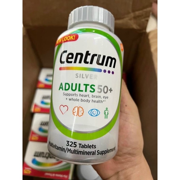 Viên uống Centrum Silver Adults 50+ 325 viên – Bổ sung Vitamin cho Nam và Nữ trên 50 tuổi