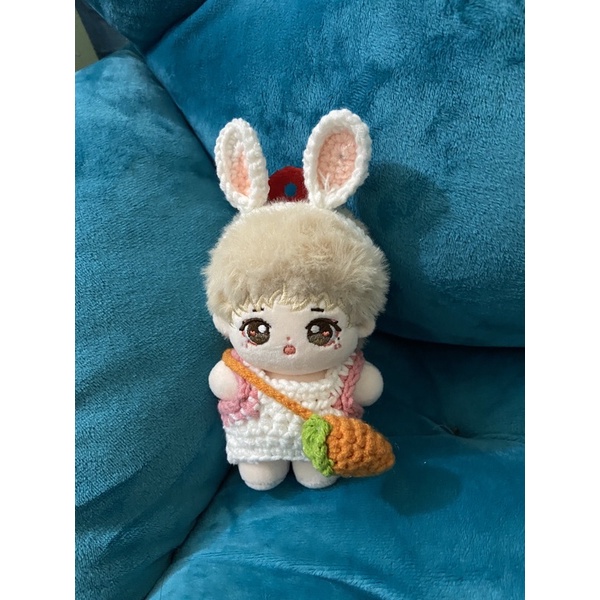 outfit doll handmade 10cm bộ thỏ cà rốt
