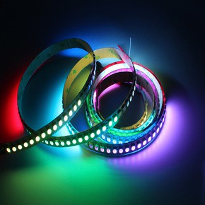 Led dây dán đổi màu rgb 5m có keo trang trí, đèn led dây dán 12v