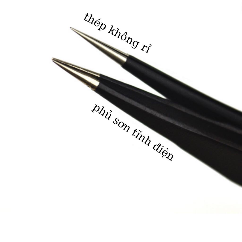 Nhíp tĩnh điện ESD đủ loại từ ESD 10 - ESD 15 gắp linh kiện làm nail phòng sạch nhặt lông yến ling hoạt giá rẻ