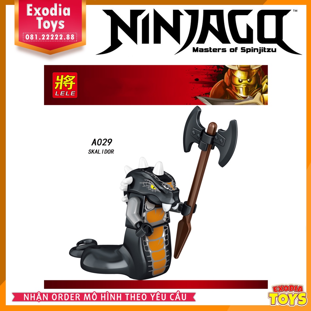 Xếp hình Minifigure Ninjago các quái vật Xà Tinh - Đồ Chơi Lắp Ghép Sáng Tạo - LELE A025-032