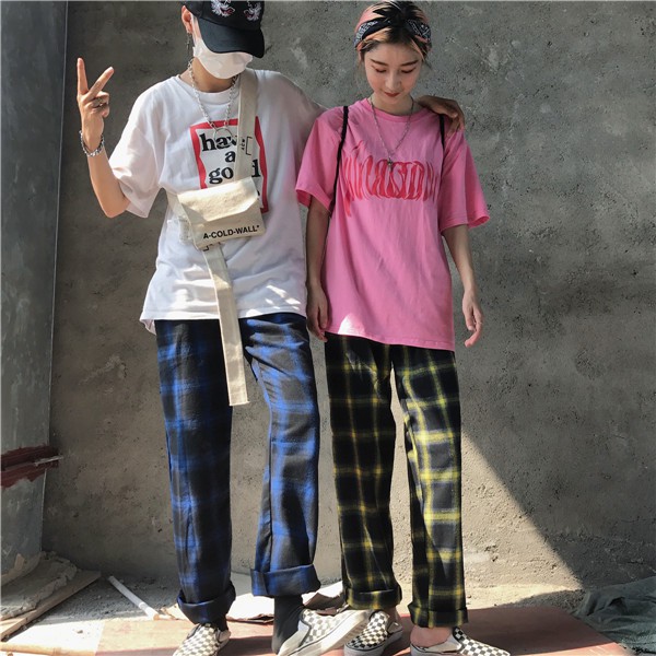 Quần dài kẻ caro phong cách retro Hàn Quốc cho nam với 4 màu tùy chọn | BigBuy360 - bigbuy360.vn