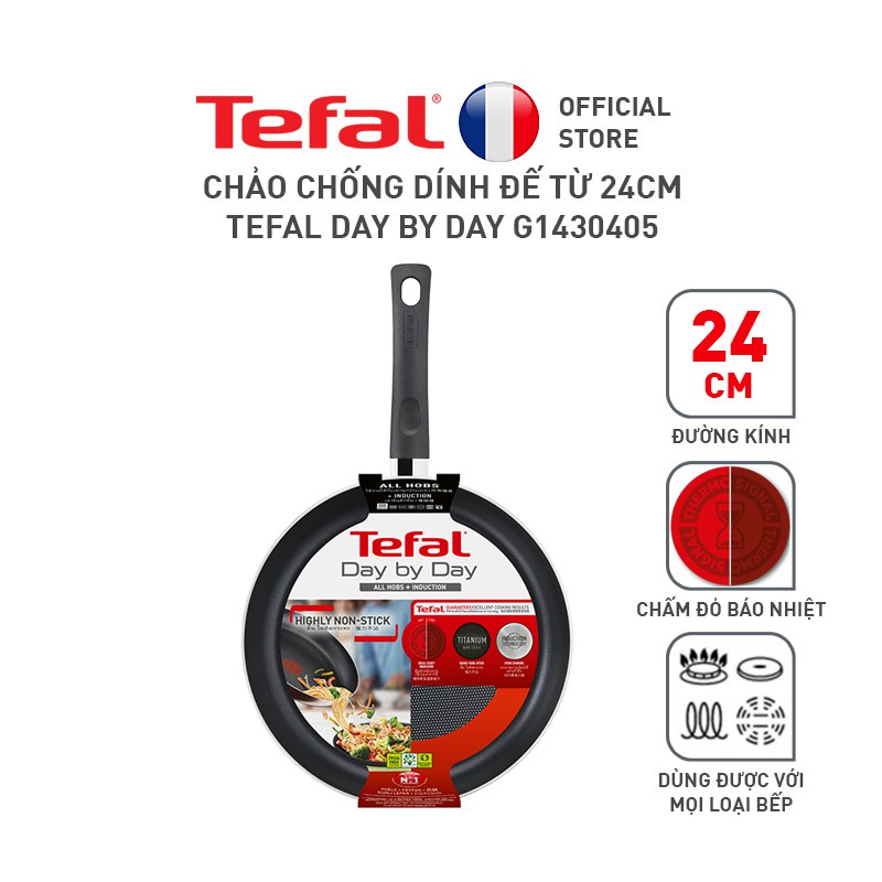 Chảo chống dính đế từ Tefal Day by Day 24cm G1430405