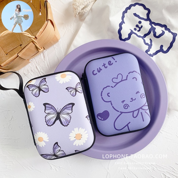 Túi Đựng Dây Cáp Sạc Và Tai Nghe Cứng 8cm Hình Gấu Dễ Thương | BigBuy360 - bigbuy360.vn