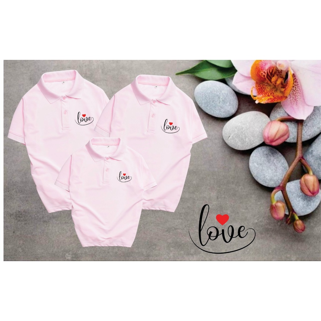 Áo Gia Đình 3 Người Có Cổ .Chất Liệu Poly Thái 4 Chiều Đủ Size Cho Tất Cả Các Thành Viên Trong Gia Đình Từ 8 Đến 100kg.