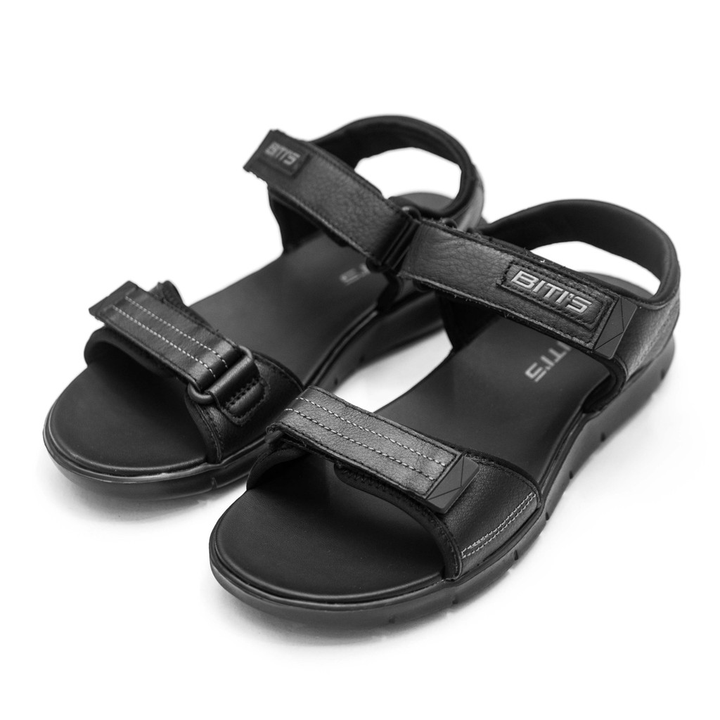 GIÀY SANDAL QUAI HẬU DA NAM DDM037900 (ĐEN)