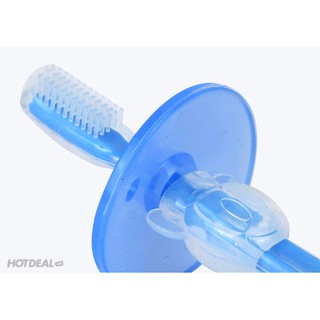 Combo 1 nhiệt kế cá đo nước, 1 bàn chải silicon, 1 ngoái tai có đèn cho bé