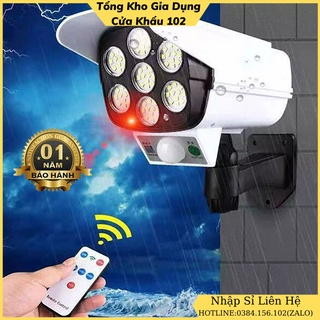 Đèn năng lượng mặt trời cảm ứng tự động BẬT TẮT có điều khiển - Giả camera chống trộm - mới nhất 2022