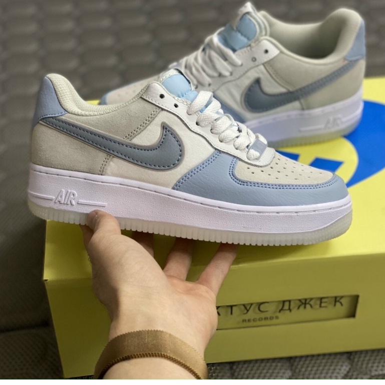 [FreeShip-Hàng Xịn] giày thể thao af1 xám xanh màu mới hàng cao cấp, Giầy Air force one Full phụ kiện