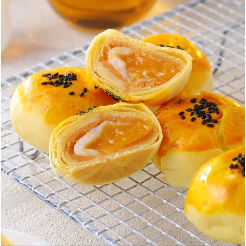 Bánh trứng chảy ngàn lớp combo 5 cái, 10 cái, 20 cái - Bánh ngọt nhân lòng đỏ trứng Aidebao