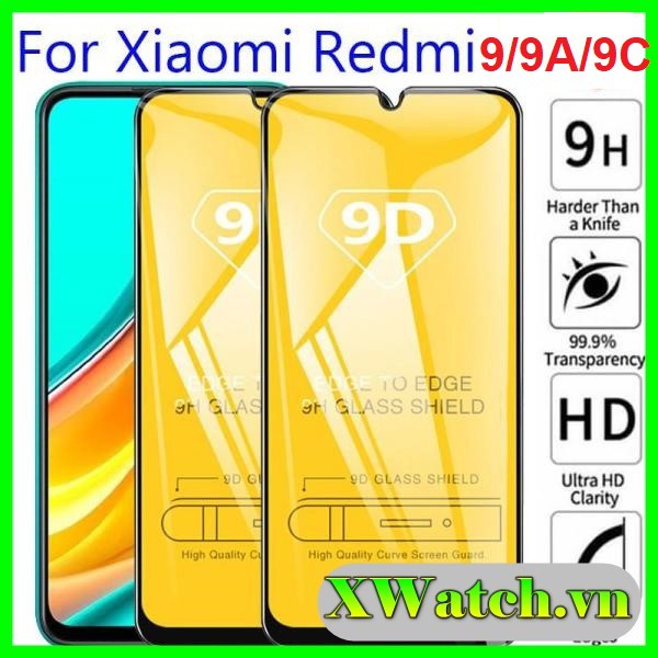 Kính cường lực Xiaomi Mi 11T 11 lite Redmi 10 9 9A 9C 9T Note 11 pro Note 10 pro Full màn siêu cứng hạn chế vân tay