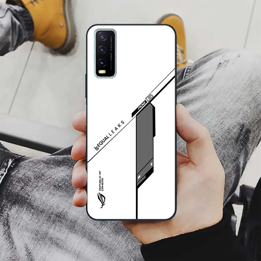 Ốp lưng điện thoại Vivo Y12s, Y20, Y20s - Republic of Gamers, chất liệu kính cường lực
