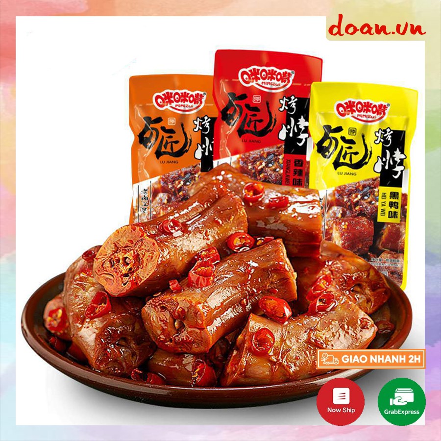 Cổ vịt loại ngon 18g, cổ vịt cay Minizui ba vị thơm ngon